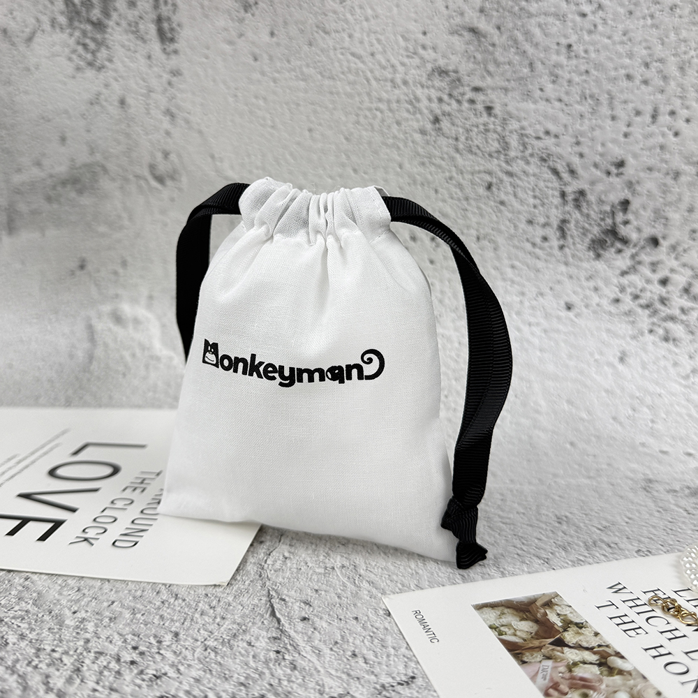 Custom Heavyweight Cotton Drawstring Bag with Water-Based Screen Print ...