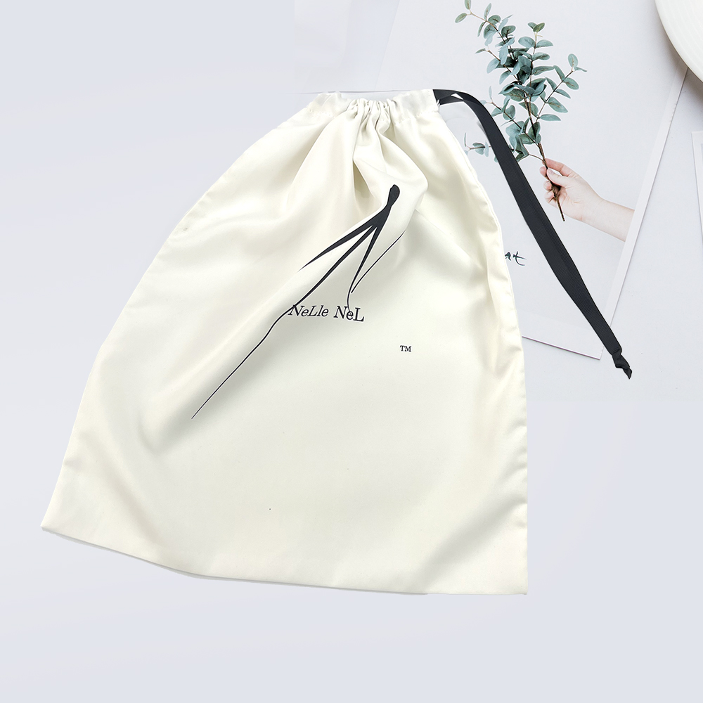 White Satin Drawstring Dust Bag | Luxury Custom Dust Cover for Handbags ...